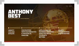 infographic showing a timeline of anthony best's skillset