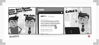 comic illustrating how confirmation bias works