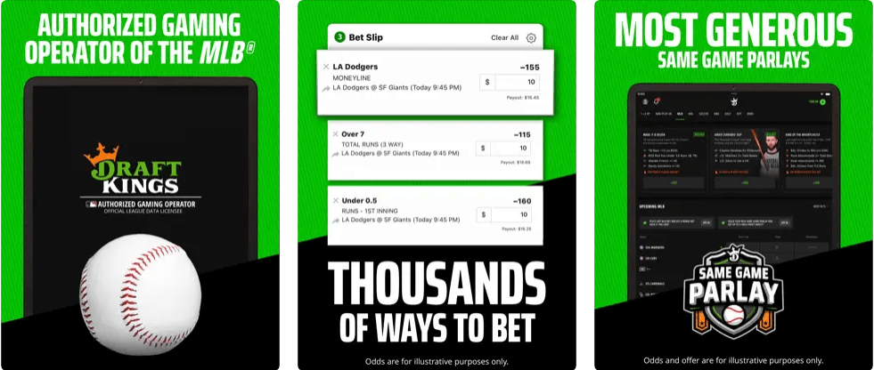 DraftKings Sportsbook iPad App Store screenshot