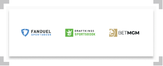 Fanduel, DraftKings, BetMGM logo in 3-up