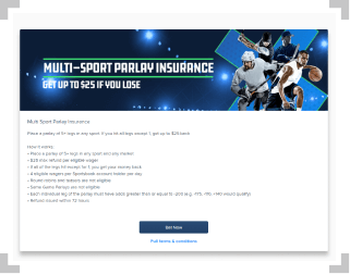 FanDuel multi-sport parlay insurance terms and conditions