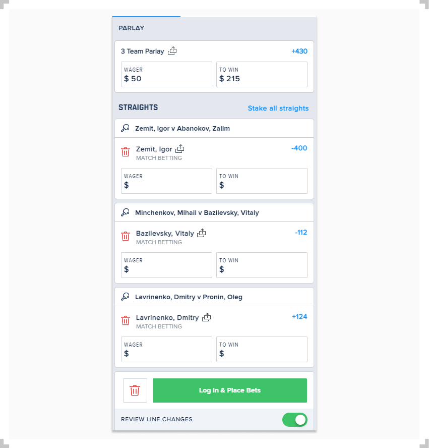 FanDuel table tennis parlay