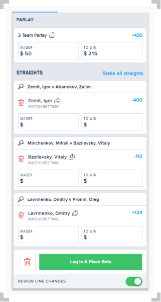 FanDuel table tennis parlay