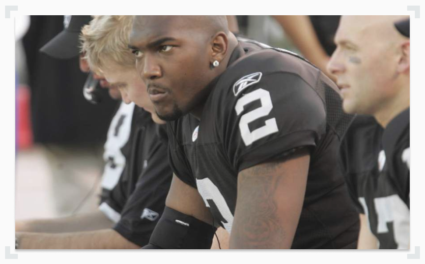 Jamarcus Russel on sideline