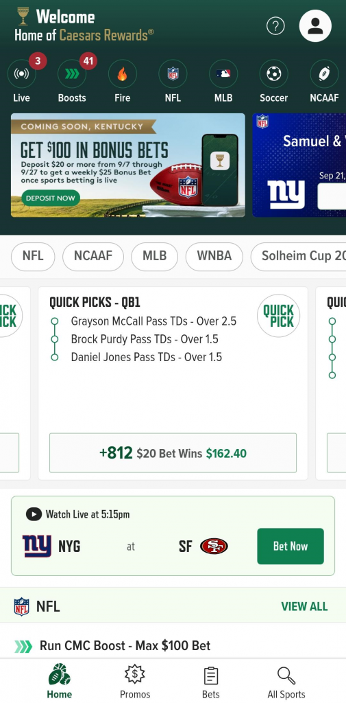 caesars kentucky app