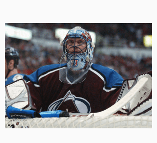 Patrick Roy looks at camera