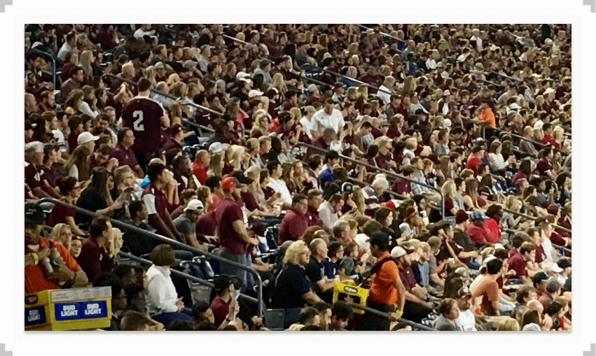 Crowd of people in a stadium