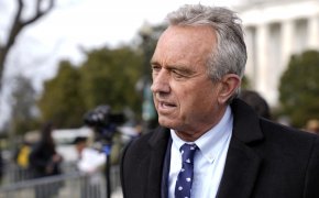 Robert F. Kennedy Jr. talking to the press