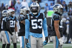 Carolina Panthers star edge rusher Brian Burns.