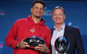 Kansas City Chiefs quarterback Patrick Mahomes and NFL commissioner Roger Goodell