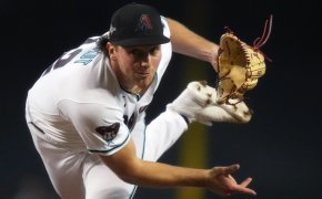 Arizona Diamondbacks starting pitcher Brandon Pfaadt throwing a pitch