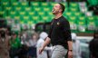 Dan Lanning sticks his tongue out to catch the rain
