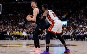 Denver Nuggets center Nikola Jokic and Miami Heat center Bam Adebayo