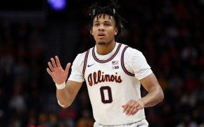 Illinois Fighting Illini guard Terrence Shannon Jr. looks on during the first half against the Nebraska Cornhuskers